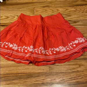 Aeropostale‎ coral embroidered mini skirt